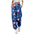 thumbnail image 1 of LUOGENLI Pantalon Décontracté pour Femme Pantalon Décontracté à Imprimé de Dessins Animés pour Dame Pantalon Décontracté pour Femme 44X32 Pantalon Décontracté pour Femmes Bleu Bleu Foncé TTG, 1 of 4