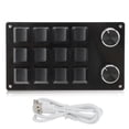thumbnail image 2 of Macro Mechanical Keyboard 12 Key Multifunction Programmable Keypad Gaming Office Portable Mini Macro Mechanical Keyboard Programmable Keyboard Mechanical Gaming Keypad One Handed, 2 of 7