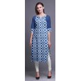 thumbnail image 2 of Bimba Kurti Droite à Panneaux en Coton pour Femmes, Longue Robe Kurti Imprimée, Haut Indien - Petit, 2 of 6