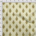 thumbnail image 3 of oneOone Georgette Viscose Fabric Leaves|Floral & Paisley Block Print Fabric BTY 42 Inch Wide, 3 of 4