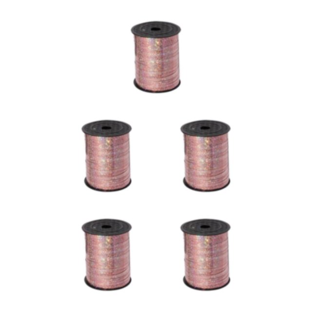 Youkk Plastic Ribbon Sparkling And multifunctional For Wedding And Party Decorations Sturdy Golden Curled Ribbon Rose Gold 5Set