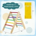 thumbnail image 2 of Gymax Ensemble Triangle d'Escalade en Bois 3-en-1 Grimpeur Triangle avec Rampe Multicolore, 2 of 9