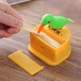 thumbnail image 2 of Toothpick Box Toothpick Storage Case dispenser; toothpick case; toothpick Automatic Dispenser Bird Shape ABS Plastic Holder, Green, Yellow, 2 of 8