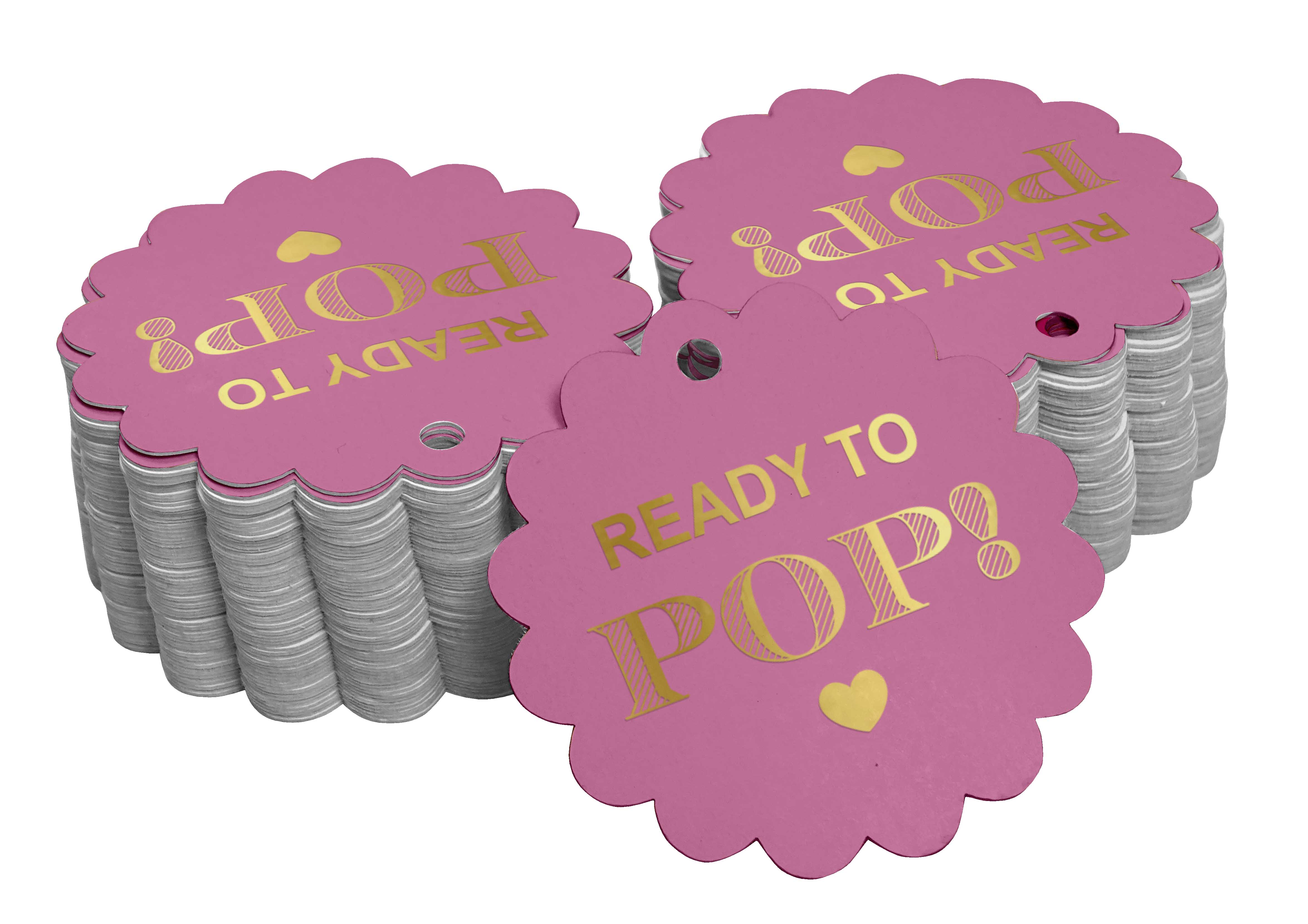 Inkdotpot Gold Foil Paper Hang Tags Ready To Pop Baby Shower Favor Tags 100 Piece