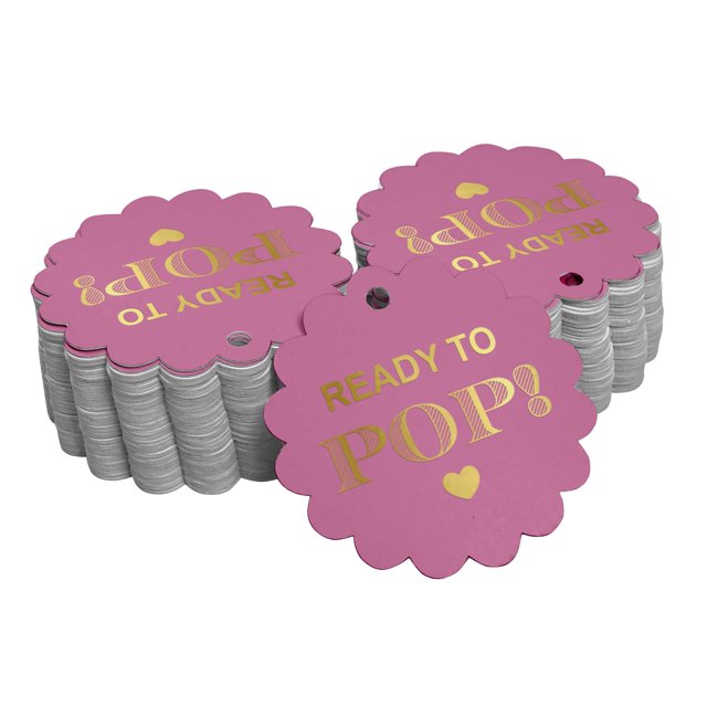 Inkdotpot Gold Foil Paper Hang Tags Ready To Pop Baby Shower Favor Tags 100 Piece