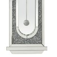 thumbnail image 4 of Benjara BM268979 Wall Clock with Mirror Trim and Molded Design, Silver, 4 of 5