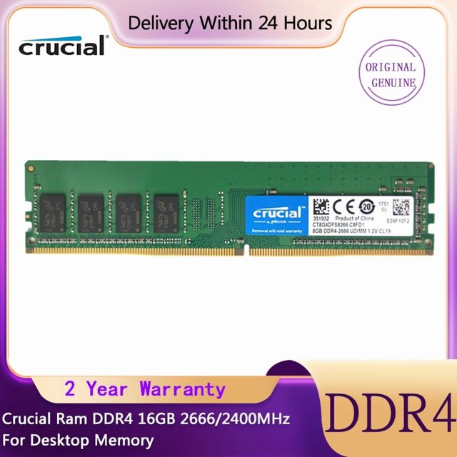 RAM 8GB 16GB 4GB DDR4 3200MHz CL22 1.2V UDIMM Desktop Single Memory 4G 2400MHz 1pcs