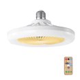 thumbnail image 1 of TFixol Silent Ceiling Fan Light with Remote Control, 3-Speed Adjustable, E27 Bulb Holder, Beige Shade & Tri-Color Lighting for Living Room, Bedroom, or Dining Area, 1 of 6