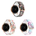 thumbnail image 1 of ALMNVO (Single pack 3pack) 20mm Compatible with Galaxy Watch 5 4 40/44mm Watch 5 Pro 45mm Samsung Galaxy Watch 4 Classic 42/46mm Galaxy Watch Active 2/3 Flower Silicone Pattern Replacement Strap, 1 of 6