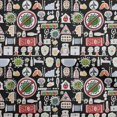 thumbnail image 1 of oneOone Tissu Popeline de Coton Noir Matériel de Robe Médical Imprimé Tissu au Mètre 42 Pouces de Large, 1 of 4