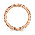 thumbnail image 2 of Bague Texturée Plaquée Rose en Argent Sterling Stackable Expressions Taille 7, 2 of 3