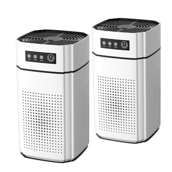 2026 Nouveaux Purificateurs d'Air AIRFIRE pour Chambre 315 Pi2, Purificateurs d'Air HEPA pour Animaux, Pollen, Feu de Forêt, AP202, Blanc, 2 Pcs/ Caisse