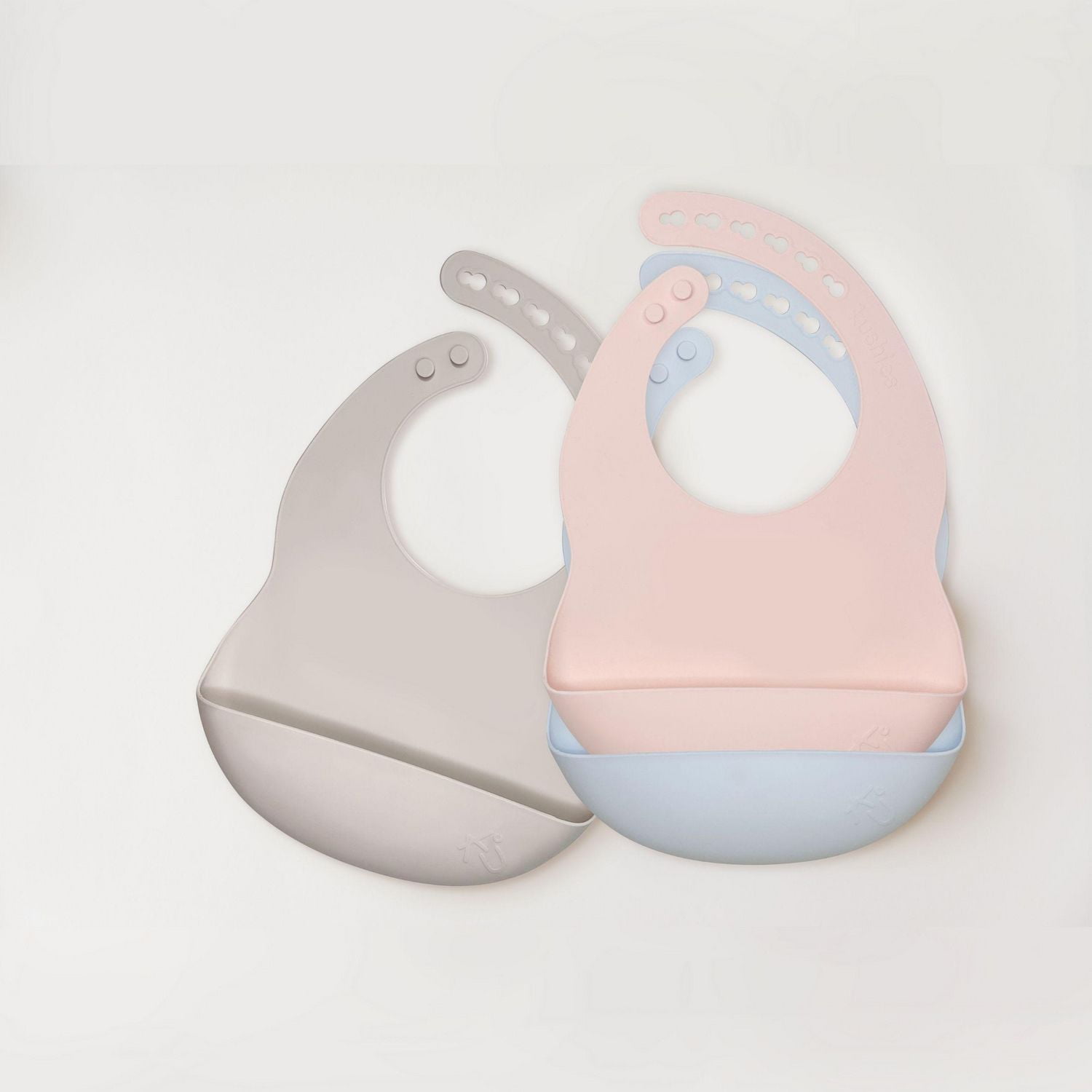 Kushies - Silibib - silicone bib - Skye pink