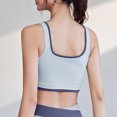 thumbnail image 4 of Virmaxy Womens High Impact Sports Bra Shock-Absorbing Gathering Collection and Complementary Breast Color Matching Edging No Wear Sports Bra Sky Blue-2 L, 4 of 4