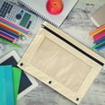 thumbnail image 4 of Birdeem Pencil Bags with Zipper, Large Pencil Pouch, Three-Hole Pencil Case Zipper Transparent Document Storage Bag Detachable Folder Large Capacity Pencil Case, Zipper Pencil Case, 4 of 6