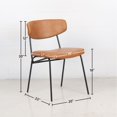 thumbnail image 2 of Ingrid Chaise Latérale Moderne en Faux Cuir et Métal (Ensemble de 2), 2 of 4
