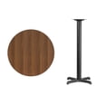 thumbnail image 3 of Bowery Hill 30" Round Restaurant Bar Table in Black and Walnut, 3 of 4