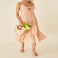 thumbnail image 4 of Solid Spaghetti Strap Midi Cami Dress for Women - Perfect for Parties and Beach, 4 of 9
