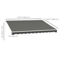 thumbnail image 3 of Outsunny 13' x 10' Electric Retractable Awning w/ Remote Controller, Grey, 3 of 10