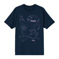 thumbnail image 1 of T-Shirt Bleu Marine Adventure Time Group Action Shot, 1 of 2