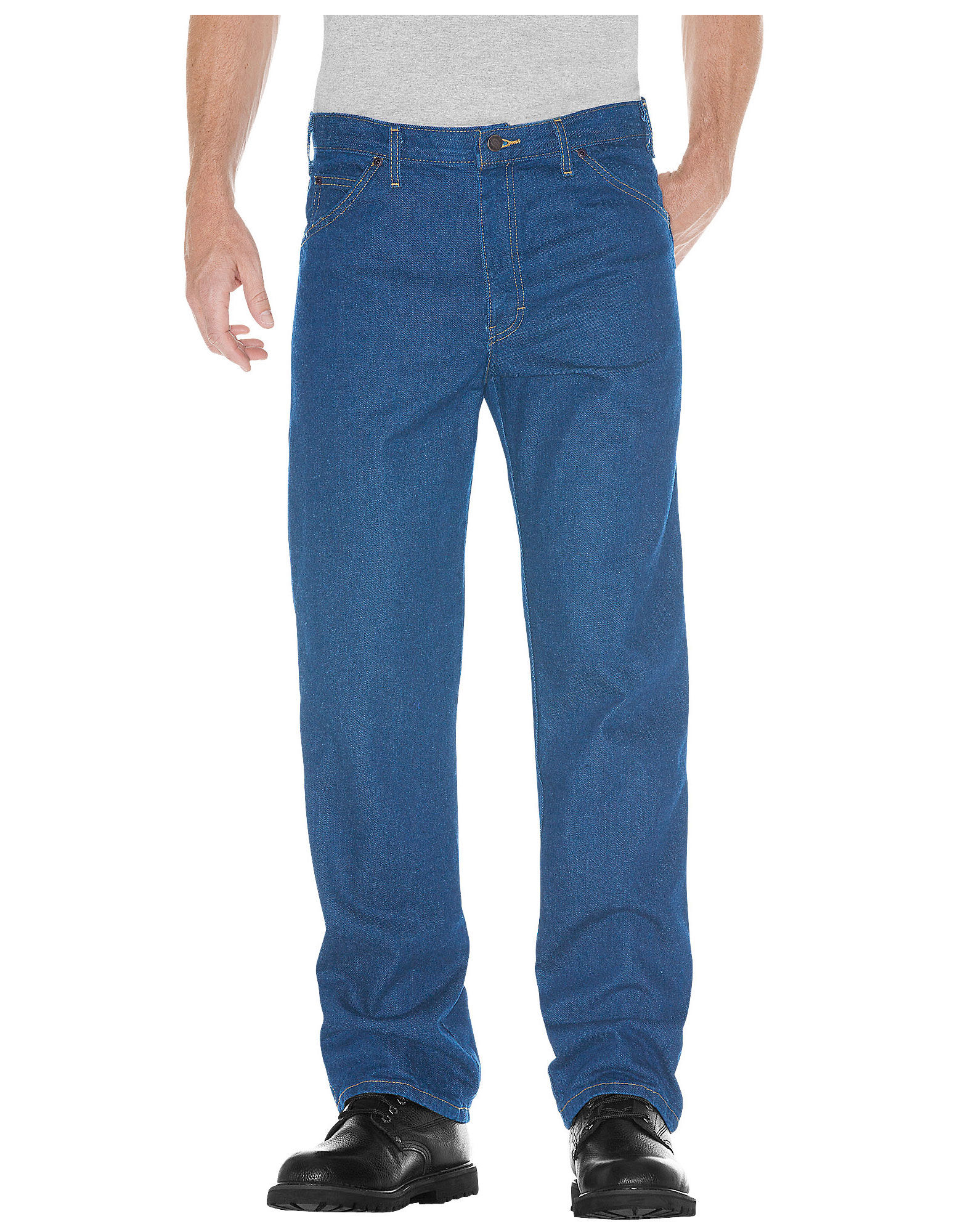Dickies Mens Regular Straight Fit 5-Pocket Denim Jeans, 34W x 32L