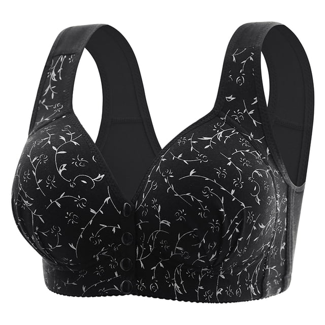 Yuyuzo Womens Front Closure Bras Seniors Wireless Beauty Back Full Coverage Comfor Easy Close Bras