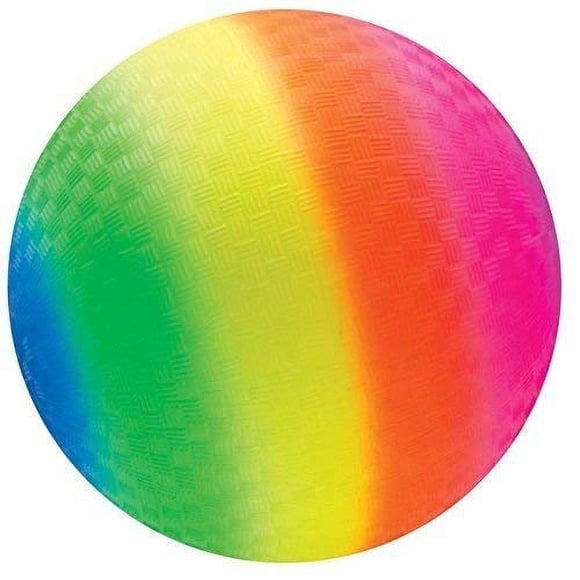 8.5 inch rainbow colored playground ball (1 rainbow ball)