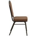 thumbnail image 3 of HERCULES Series Crown Back Stacking Banquet Chair in Burgundy Fabric - Gold Frame, 3 of 9