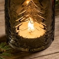 thumbnail image 5 of Holiday Time Indoor 6.25" Brown Glass Christmas Candle Holder with Tree Texture, 5 of 5