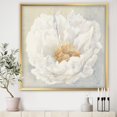 thumbnail image 1 of Designart 'White Serene Peony' Cottage Framed Art Print - 16x16, 1 of 3