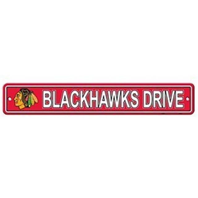 Fremont Die Consumer Products F80314 Styrene Street Sign - Chicago Blackhawks
