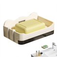 thumbnail image 2 of Gkeoshab Rack Soap Dish For Shower Wall Mounted Soap Dish Rectangle Soap Holder Soap Dishes For Bathroom Shower Soap Dish Holder Removable Draining Soap With Hooks For Bathroom Kitchen, 2 of 7
