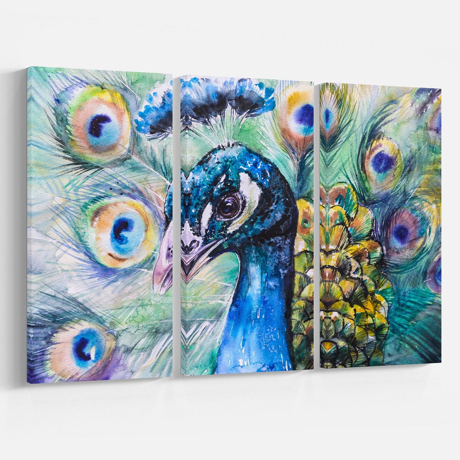 Design Art Beau Paon Art Sur Toile