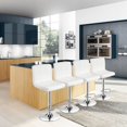thumbnail image 2 of Bronte Living Leatherette Bar Stool 360 Swivel, Adjustable Height 24" to 33" Mid-Backrest, with Hard Floor Protection Rubber Band - Series Clementine - Set of 2, 2 of 9