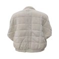 thumbnail image 5 of Women Stand Collar Quilted Jackets Long Sleeve Solid Color Full Zip Padded Jackets, 5 of 5