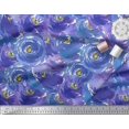 thumbnail image 2 of Soimoi Blue Poly Georgette Fabric Flower Watercolor Fabric Prints by Yard 42 Inch Wide, 2 of 3
