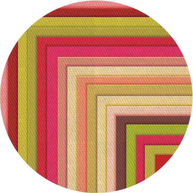 Ahgly Company Tapis de Zone Rond d'Intérieur Lavable à la Machine, Style Transitionnel, Jaune, 8 Pieds Rond