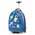 thumbnail image 1 of Gymax Valise Cabine pour Enfants 16 Pieds' avec Roues avec Poignée en Aluminium à 2 Niveaux, Bleu, 1 of 10