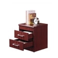 thumbnail image 2 of Hodedah Two Drawer Contemporary Wooden Nightstand in Mahogany Finish, 2 of 7