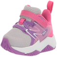 thumbnail image 1 of New Balance Kid's Rave Run V2 Hook & Loop Running Shoe Summer Fog/Mystic Purple/Hi-pink 3 Little Kid, 1 of 5
