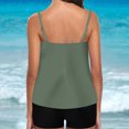 thumbnail image 3 of UPPADA Two Piece Tankini Swimsuits for Women High Waisted 2 Piece Bathing Suits Floral Print Tankini Set Tummy Control Modest Swimwear for Holiday Women Swimming Suits Green,S, 3 of 5