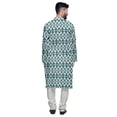 thumbnail image 3 of Atasi Printed Long Asymmetric Kurta Pajama Set For Men Party Wear Clothing, 3 of 4