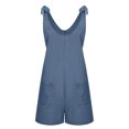 thumbnail image 4 of Styesk Shorts pour Femmes Mode Femme Été Uni Poche Décontracté Sans Manches Combinaison à Bretelles, 4 of 7