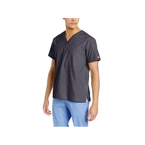 dickies Men's Signature V-Neck Scrubs Shirt