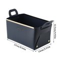 thumbnail image 2 of Big Sale ! Huayishang Home Textile Storage,Storage Case,Desktop Leather Storage Box Foldable Organizer Basket with Handle Cosmetics Snacks Sundries Storage, 2 of 8
