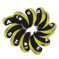thumbnail image 2 of 12PCS Golf Club Head Covers Neoprene Scratch Proof Golf Club Head Protector for Outdoor Black and Yellow, 2 of 14