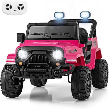 OLAKIDS Ride on Truck, 12V Battery Powered Electric Vehicle for Kids with Remote Control, Bluetooth, Power Display, LED Lights, Music Player, Ride on Toy for 3+ Boys Girls