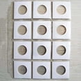 thumbnail image 3 of LEFU Coin Collection Storage Box Set - 12 Sizes Cardboard Holders Optional for Stamps & Coins, White Square Protective Cases, 50 Sheets per Box, Ideal for Collectors, 3 of 10