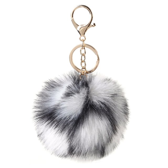 Pom Pom Keyring Faux Fur Decorative Fuzzy Ball Keychain Bag Charm for Women