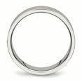 thumbnail image 2 of Stainless Steel Brushed and Polished Grooved CZ Ring 11.5 Size, 2 of 7
